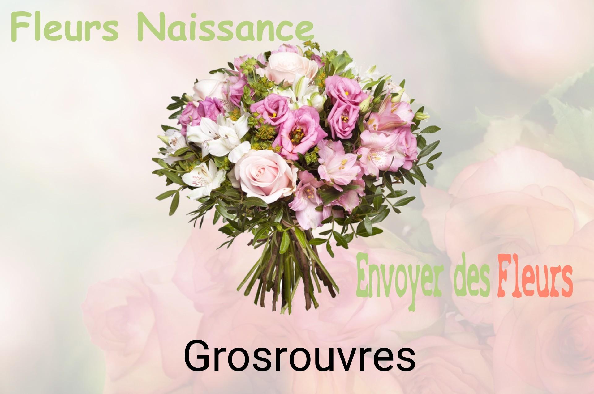 Bouquet de fleurs de naissance livré à Grosrouvres