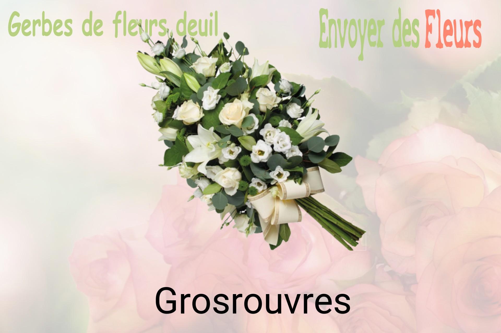 Gerbe de fleurs de deuil livrée à Grosrouvres